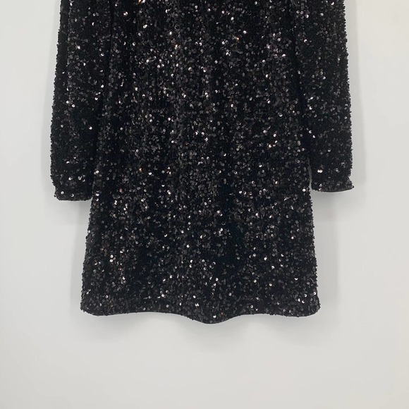 H&M  Black Sequin Mini Dress - Picture 4 of 13